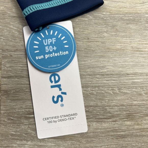 Carters Baby Boy 2 Piece Dino Rash Guard Plus Swim Trunks‎ Set Brand New - Picture 7 of 14